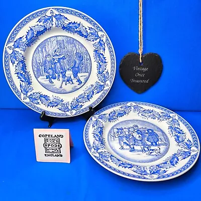 Buy 2 X SPODE Victorian Children Plates * GATHERING KINDLING & SNOWBALL GAMES * EXC • 18.75£