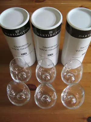 Buy Dartington Stemless Wine Glasses X6 Crystal Glass Drinking Glasses • 30£
