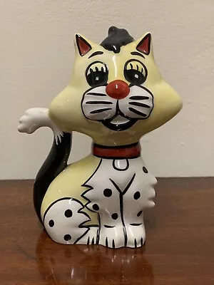 Buy Signed Lorna Bailey Studio Pottery Cat Figure-ltd Ed Of Only 1 -yellow Black Red • 125£