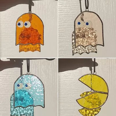 Buy Handmade Stained Glass Pac-Man Inspired Suncatcher | Stained Glass Sun Catcher • 15£