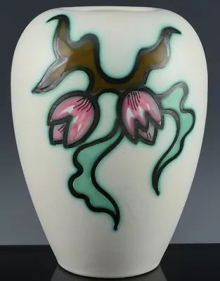Buy Beautiful Vintage Flora Keramiek Gouda Holland Bianca Dutch Pottery Flower Vase • 10.03£