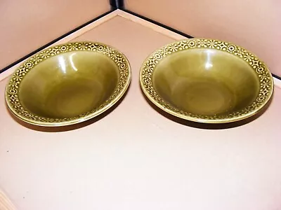 Buy Two 1970's Celtic Ceramic Republic Of Ireland Green Cereal Or Soup Bowls • 5.99£