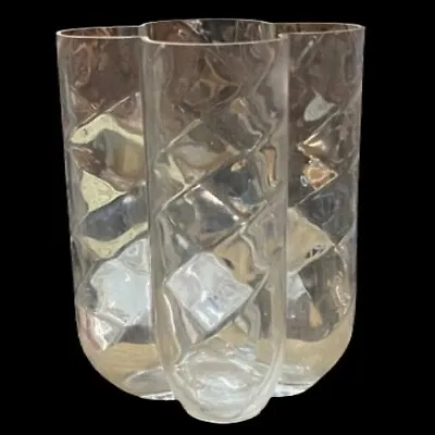Buy Lovely Very Rare Vintage Kosta Boda Anna Ehrner Clear Aqua Vase Signed SU973 • 30£