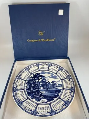 Buy Wedgwood Blue And White Calendar Plate BLUE LANDSCAPE Millennium 2001 - Boxed • 20£