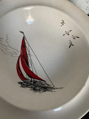 Buy Alfred Meakin 'Red Sails' Yacht Dinnerware 6 Plates Vintage Rare • 69.99£