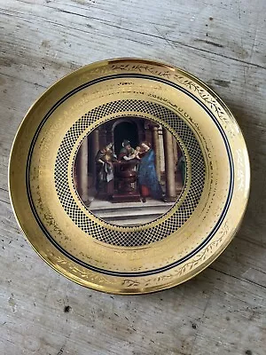 Buy Fine Porcelain Raphael’s Presentation At The Temple Plate Gold Colour • 29.99£
