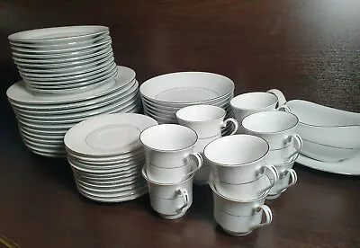 Buy 4x/6x CROWN MING WHITE Fine China Jian Shiang Dinner Set Dinner Plates Cups  • 74.99£