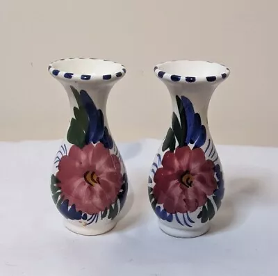 Buy 2 Hand Painted Spanish Bud Vases • 16.49£