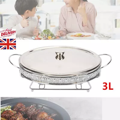 Buy Buffet Server Chafing Dish Glass Pan Plates Buffet Food Warmer Hot • 32.12£