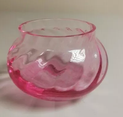 Buy Vintage Pink Caithness Glass Posey Bowl Vase Trinket Dish Y8 • 11.95£
