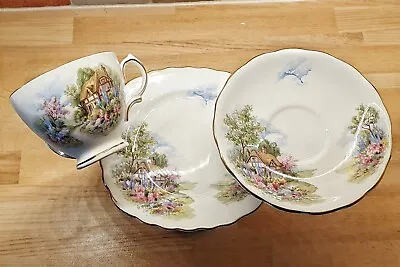 Buy Mid Century Vintage Royal Vale Bone China Trio Set, Cup, Saucer And Side Plate.  • 11.70£