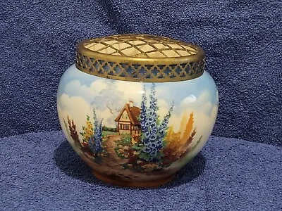 Buy Vintage Art Deco Hand Painted Possy Urn By Newhall Pottery 1930s  • 20£