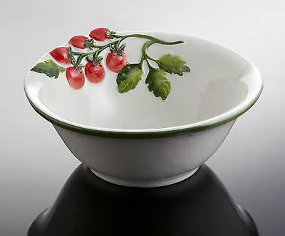 Buy BASSANO Serving Bowl Tomato Round Fancy Italian Ceramic 17.5x6.5  • 10.82£