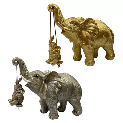Buy Lovely Elephant Family Statue Ornament Tabletop Figurine • 17.71£
