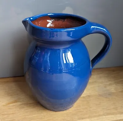 Buy Vintage C H Brannam Royal Barum Ware Cobalt Blue Pottery Terracotta Jug Pitcher • 25.50£