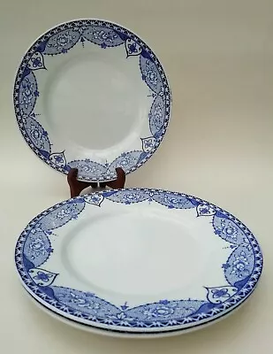 Buy Vintage Sutherland Empire Ware Blue & White Lunch Salad Plates X 3 - 22.5cm • 14.99£