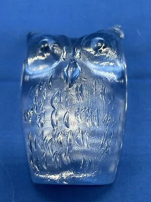 Buy Orrefors Owl Figurine Clear Crystal Glass Sweden Nils Landberg Paperweight READ • 16.08£