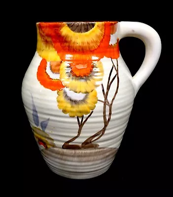 Buy Antique Clarice Cliff - Rhodanthe Lotus Jug / Vase C.1935 / Art Deco Pottery • 495£