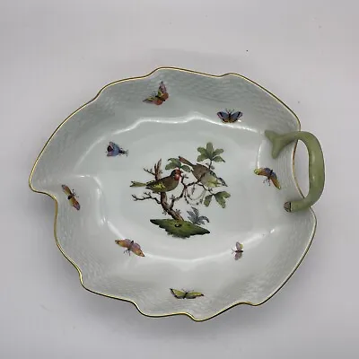 Buy Vintage Herend Rothschild Birds & Butterflies Leaf Candy Nut Dish 8  X 7  • 62.69£