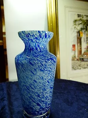 Buy Caithness Vase, Blue And White Swirl Pattern 14.5cm,(5.70 ) Tall • 13£