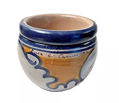 Buy Desuir Sicily Italian Pottery Planter Pot In Pot Signed Swirl Hand Painted 4x4  • 28.46£