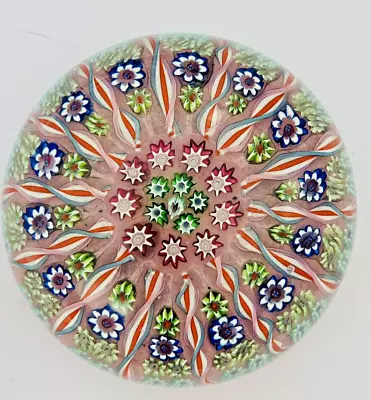 Buy Perthshire PP1 Glass Millefiori Paperweight Pale Pink Ground 1970s • 30£