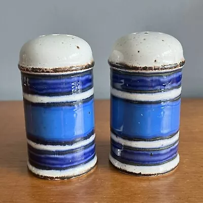 Buy Vintage Midwinter Pottery Stonehenge Blue Moon Salt & Pepper Pots Shakers • 28£