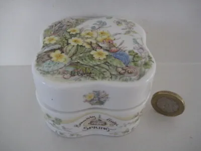 Buy Royal Doulton Brambly Hedge Spring Seasons Clover Lidded Treasure Trinket Box • 49.99£