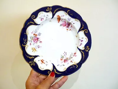Buy Antique Porcelain Dessert Plate By Ridgway, Cauldon Works. C.1840. Hand Painted • 10£