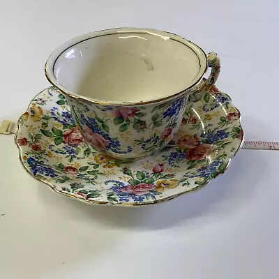 Buy James Kent Rosalynde Cup Saucer 6” Floral Chintz England • 11.37£