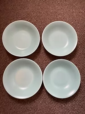 Buy Poole Pottery  Ice Green Set Of 4 Soup Cereal Bowls Vintage 50's • 15£