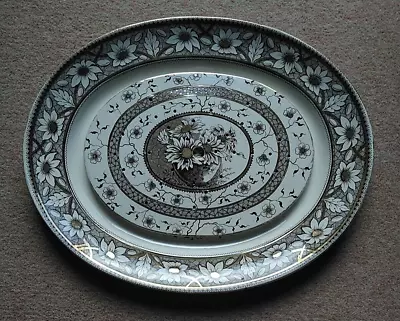Buy Large Aesthetic Movement Sampson & Hancock ‘Palmyra’ Meat Plate & Drainer 1880s • 75£