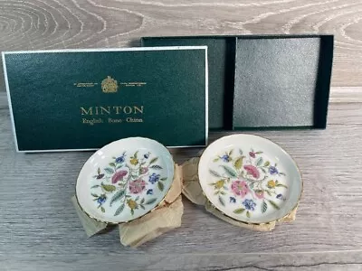 Buy Minton English Bone China Haddon Hall 3.5 Inch Pin Dishes X2 Boxed • 7.99£