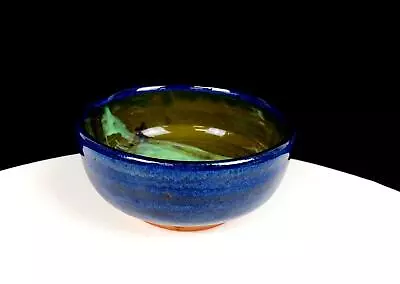 Buy Pacific Stoneware Bennett Welsh Signed Pottery Blue Vintage 4 3/8  Bowl 1960- • 68.76£