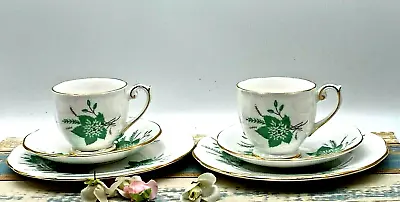 Buy Vintage Queen Anne  Napoli  Bone China 2 Cups 2 Saucers & 2 Side Plates  For Two • 57£