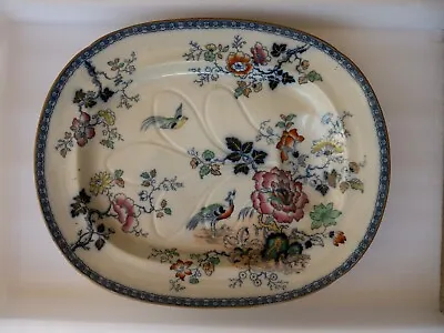 Buy Signed 19 Inch Antique Chinoiserie Blue And White Platter Charger Plate Imari • 153.45£