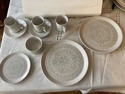 Buy 1960s Vintage  Purbeck Pottery Portland Dinner Plates Neutral Oatmeal Plus Mugs+ • 9.99£