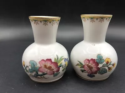 Buy Exquisite Vintage ~ Coalport ~ Ming Rose Porcelain Vases X 2 ~ Miniature 5.5cm • 11.99£