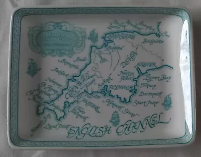 Buy Wedgewood English China Clays Group Small China Tray, Map Of Cornwall And Devon • 34.99£