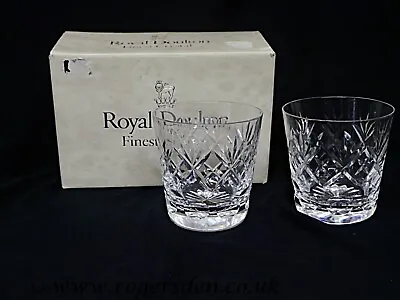 Buy Royal Doulton Crystal  A Pair Of Tumblers In The Georgian Design • 29.99£