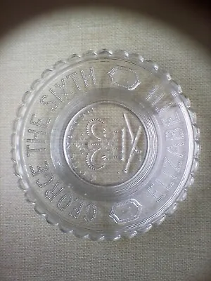 Buy Vintage George The Sixth 1937 Clear Pressed Glass Etched Coronation Plate • 10£