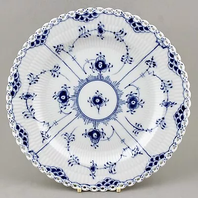 Buy Royal Copenhagen Blue Fluted Full Lace 25.5cm 10” Dinner Plate 1084 Chip  • 35£