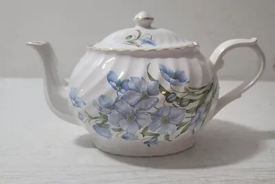Buy Arthur Wood And Son Vintage Bone China Teapot Blue Floral 6098 England 2 Pints • 37.92£