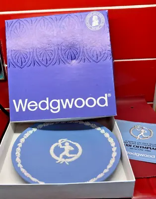 Buy Wedgwood Blue Jasperware - Olympiad Xxii - Moscow 1980 Plate 6.5  - Boxed. • 15£