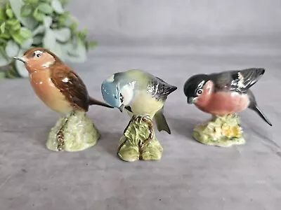 Buy Beswick Birds Robin, Blue Tit And Bullfinch Made In England 3 Figurines • 19.99£