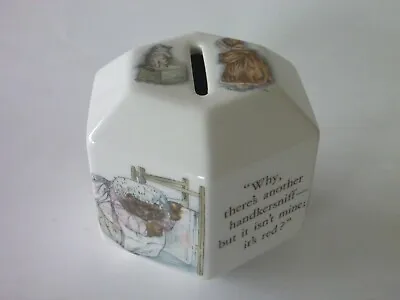 Buy Perfect Wedgwood Beatrix Potter Peter Rabbit Mrs Tiggy-winkle Money Box Hexagon • 16£