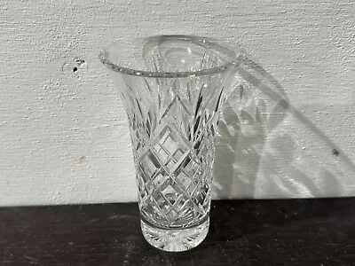 Buy Vintage Cut Glass Diamond Design Vase • 1.84£