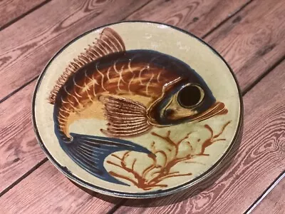 Buy Puigdemont Studio Pottery Big Eye Fish Wall Plate • 38£
