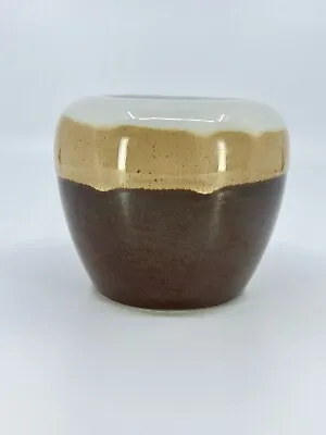 Buy Glaze Drip Art Pottery Vase Pot Brown Marked CA04 4.5  3 Tone Glaze Brown Beige • 26.45£