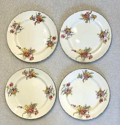 Buy 4 HM Sutherland China England 7 7/8” Salad Plates SUT74 Pattern Florals ExCond • 28.42£